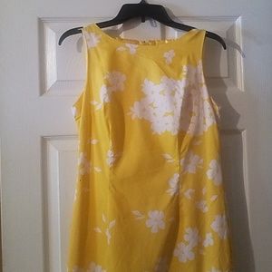 Yellow & White Dress